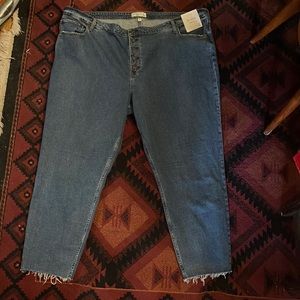 Abercrombie Curve Love High Waisted Button Fly "The Mom" size 37 / 24Long